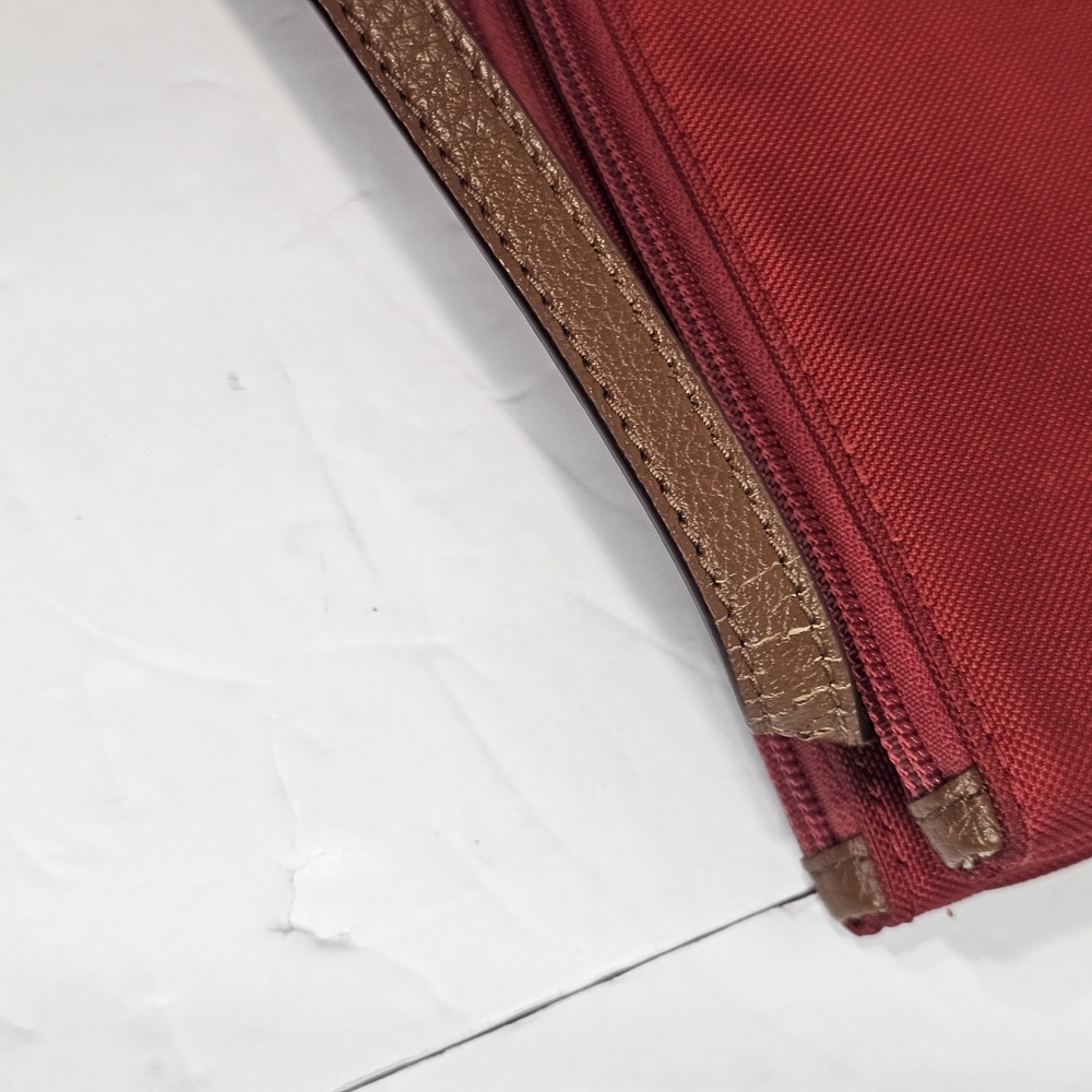 Lauren Ralph Lauren Plain Red Zip Crossbody Clutch Bag Case Pouch - Picture 11 of 14